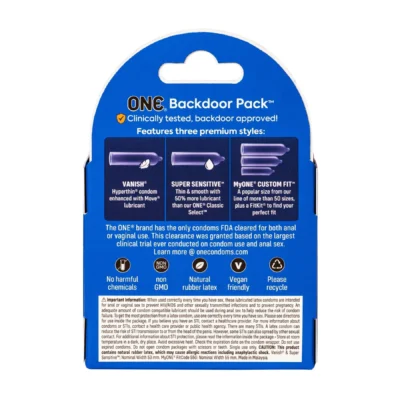Alternative view of Презервативи ONE Backdoor 3pcs