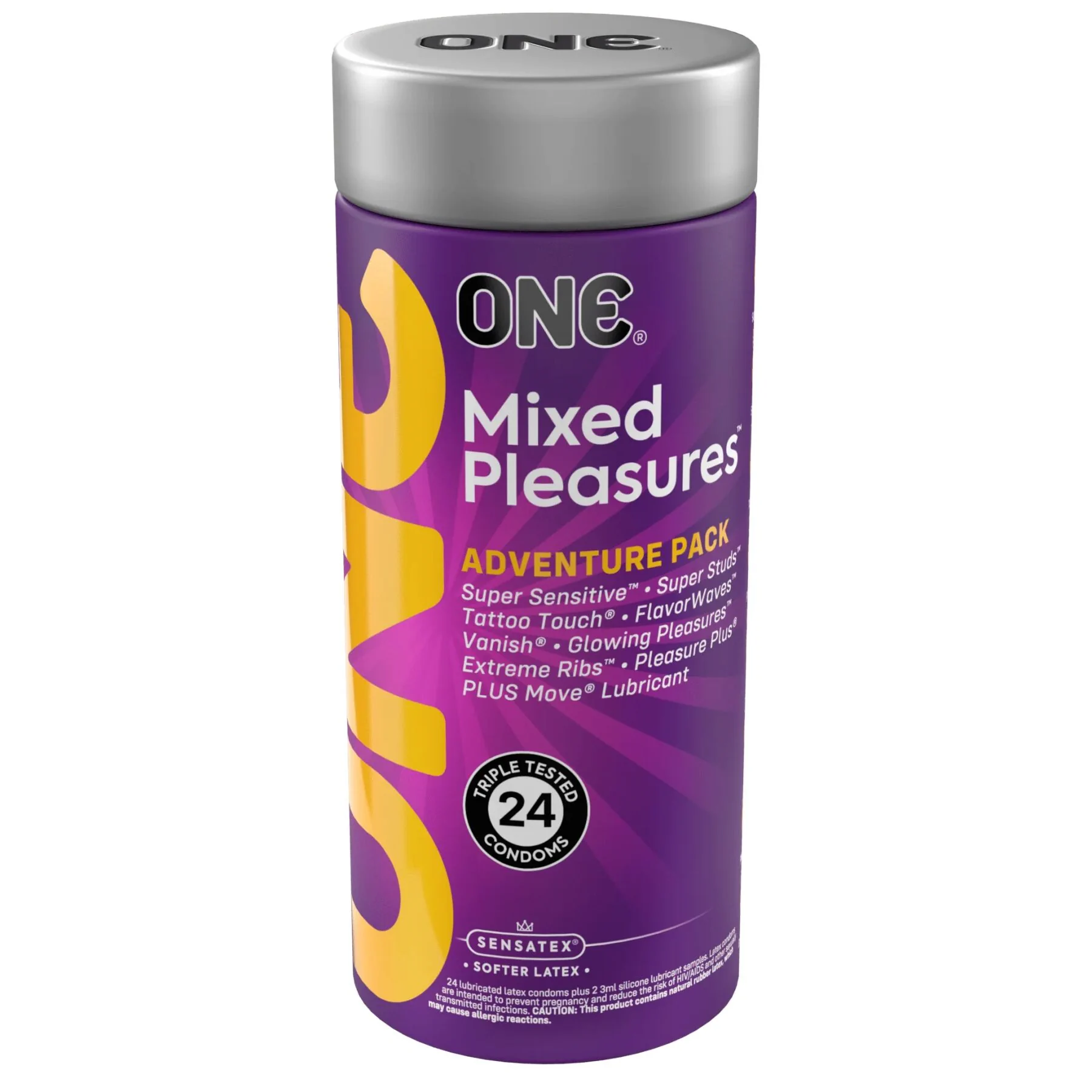 Презервативи ONE Mixed Pleasures 24pcs 3 Презервативи ONE Mixed Pleasures 24pcs