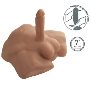 Півторс з фалоімітатором на присосці SilexD Apollo S Male Torso Caramel 13 Зображення Півторс з фалоімітатором на присосці SilexD Apollo S Male Torso Caramel