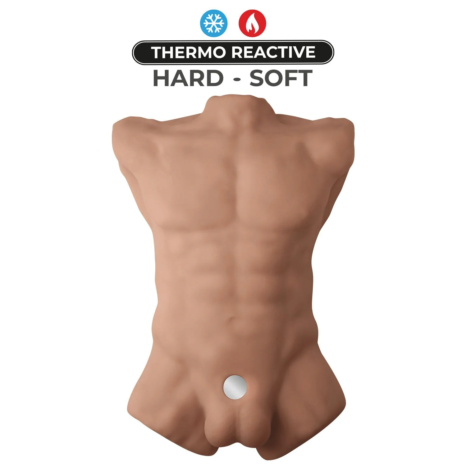 Торс з фалоімітатором на присосці SilexD Apollo L Male Torso Caramel 4 Торс з фалоімітатором на присосці SilexD Apollo L Male Torso Caramel - Зображення 2