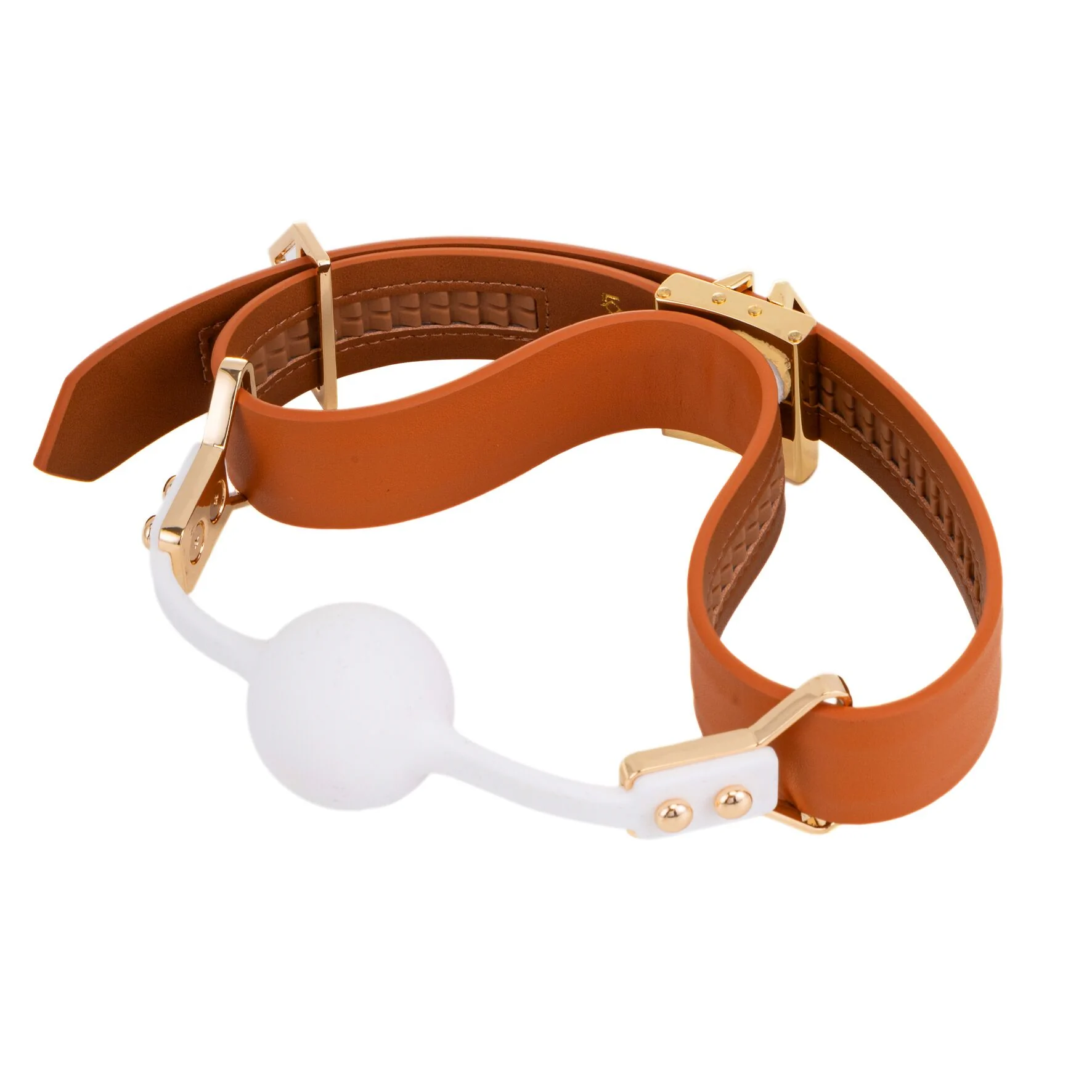 Шкіряний кляп з 2-ма насадками LOCKINK Ball-Gag & Gag-bite Set - Brown 6 Шкіряний кляп з 2-ма насадками LOCKINK Ball-Gag & Gag-bite Set - Brown - Зображення 4