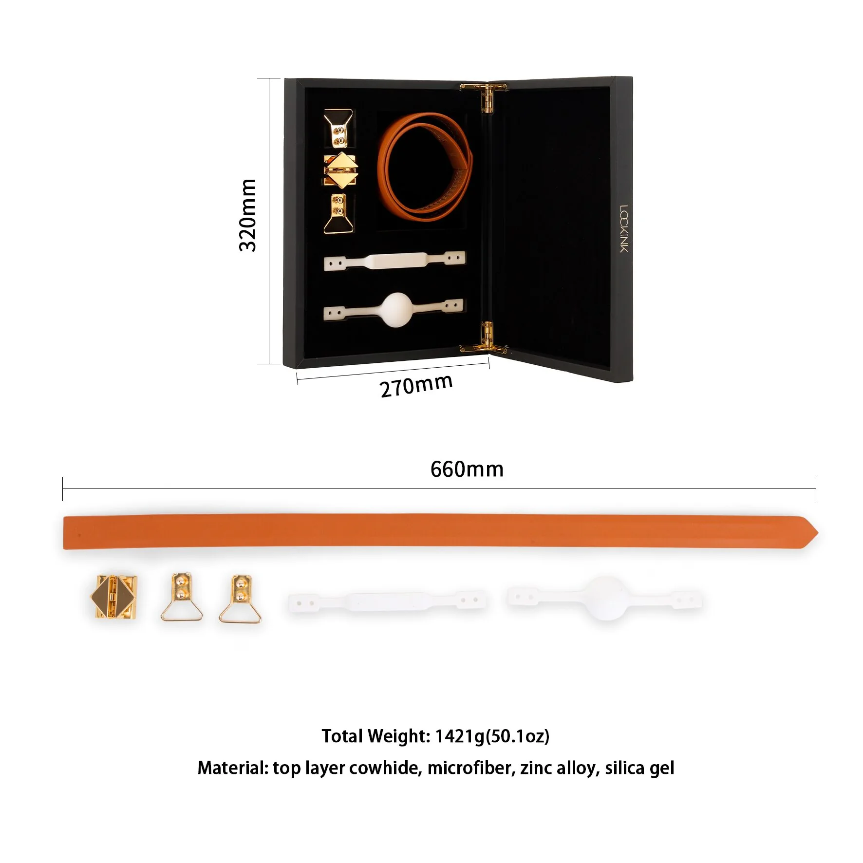 Шкіряний кляп з 2-ма насадками LOCKINK Ball-Gag & Gag-bite Set - Brown 8 Шкіряний кляп з 2-ма насадками LOCKINK Ball-Gag & Gag-bite Set - Brown - Зображення 6