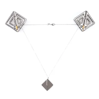 Затискачі для сосків з легкої підвіскою LOCKINK Adjustable Nipple Clamps with Light Pendant- Grey