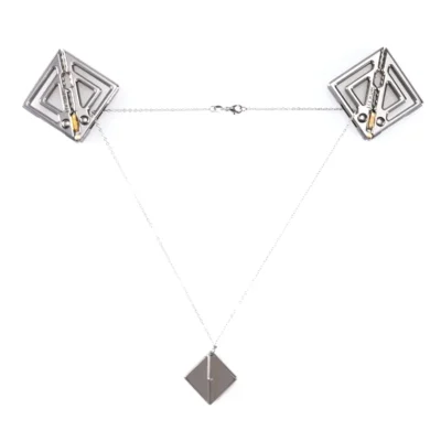 Затискачі для сосків з легкої підвіскою LOCKINK Adjustable Nipple Clamps with Light Pendant- Grey