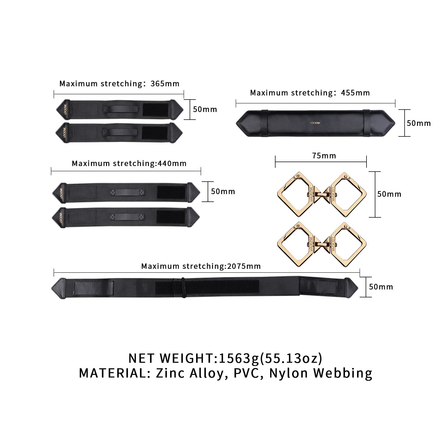 Фіксатори для ніг LOCKINK Leg Spreader Strap 10 Фіксатори для ніг LOCKINK Leg Spreader Strap - Зображення 8