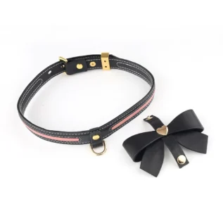 Alternative view of Повідець LOCKINK SEVANDA Love Heart Butterfly Leather Collar Set