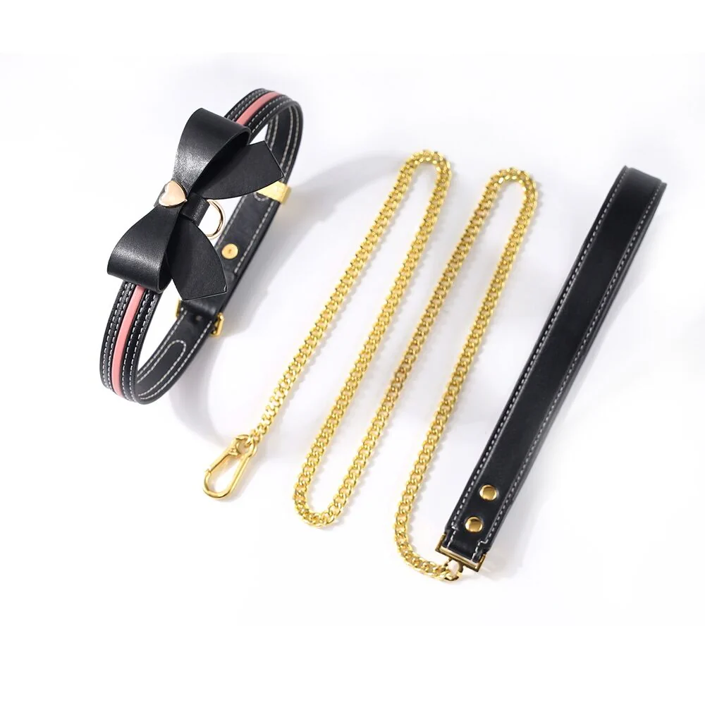 Повідець LOCKINK SEVANDA Love Heart Butterfly Leather Collar Set 3 Повідець LOCKINK SEVANDA Love Heart Butterfly Leather Collar Set