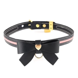 Повідець LOCKINK SEVANDA Love Heart Butterfly Leather Collar Set 13 Зображення Повідець LOCKINK SEVANDA Love Heart Butterfly Leather Collar Set