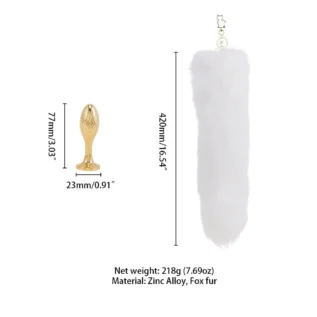 Зображення Металева анальна пробка Лисячий хвіст LOCKINK SEVANDA Fox-Tail Anal Pear