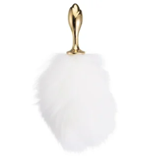 Зображення Металева анальна пробка Кролячий хвост LOCKINK SEVANDA White Bunny-Tail Anal Rose-shape Plug