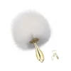 Зображення Металева анальна пробка Кролячий хвост LOCKINK SEVANDA White Bunny-Tail Anal Rose-shape Plug