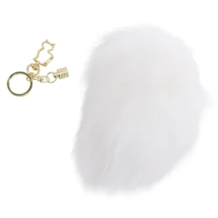 Alternative view of Металева анальна пробка Кролячий хвост LOCKINK SEVANDA White Bunny-Tail Anal Pear-shape Plug