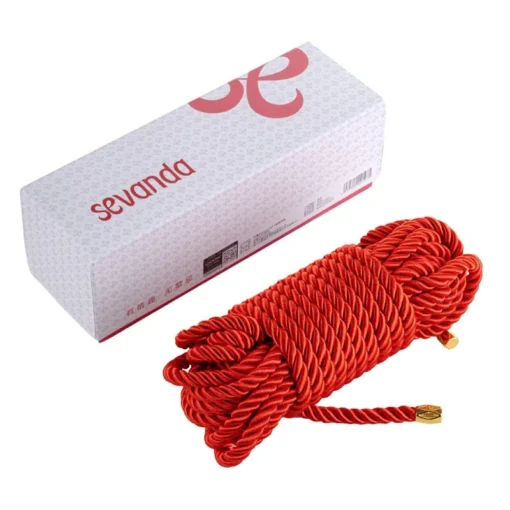 Мотузка для шибарі LOCKINK SEVANDA Shibari Pratice Rope Red - Зображення 2