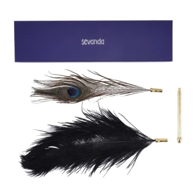 Лоскітка LOCKINK SEVANDA Natural Peacock Flirting Feather Tickler 17 Зображення Лоскітка LOCKINK SEVANDA Natural Peacock Flirting Feather Tickler