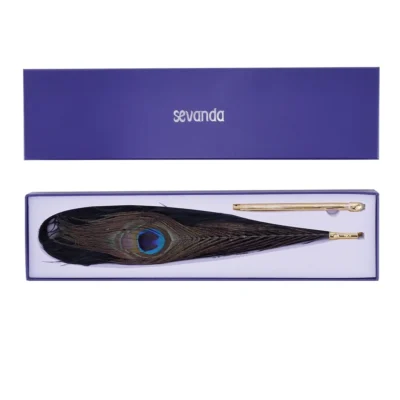 Лоскітка LOCKINK SEVANDA Natural Peacock Flirting Feather Tickler 18 Зображення Лоскітка LOCKINK SEVANDA Natural Peacock Flirting Feather Tickler