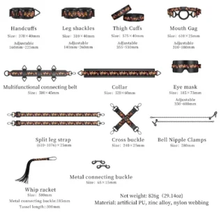 Зображення БДСМ-набір LOCKINK The Flowering Serpent - Bondage Set 12pcs