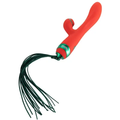 Вібратор-кролик з флогером LOCKINK SEVANDA Whip Vibrating Massage Wand  - Red & Green