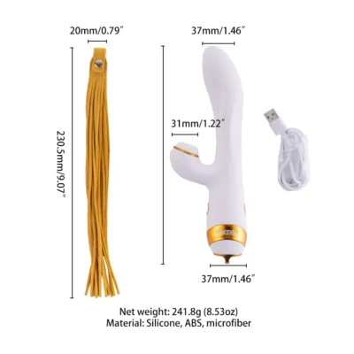 Зображення Вібратор-кролик з флогером LOCKINK SEVANDA Whip Vibrating Massage Wand