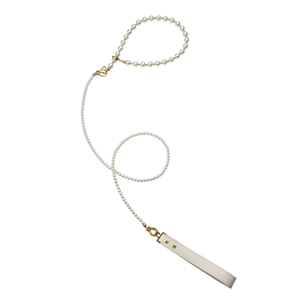 Перлинний нашийник з повідцем та наручниками LOCKINK Pearl Bondage & Restraint Set 4 Перлинний нашийник з повідцем та наручниками LOCKINK Pearl Bondage & Restraint Set - Зображення 2