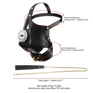 Маска-збруя для орального сексу з повідцем LOCKINK SEVANDA Blowjob Head Muzzle with Leash 21 Зображення Маска-збруя для орального сексу з повідцем LOCKINK SEVANDA Blowjob Head Muzzle with Leash