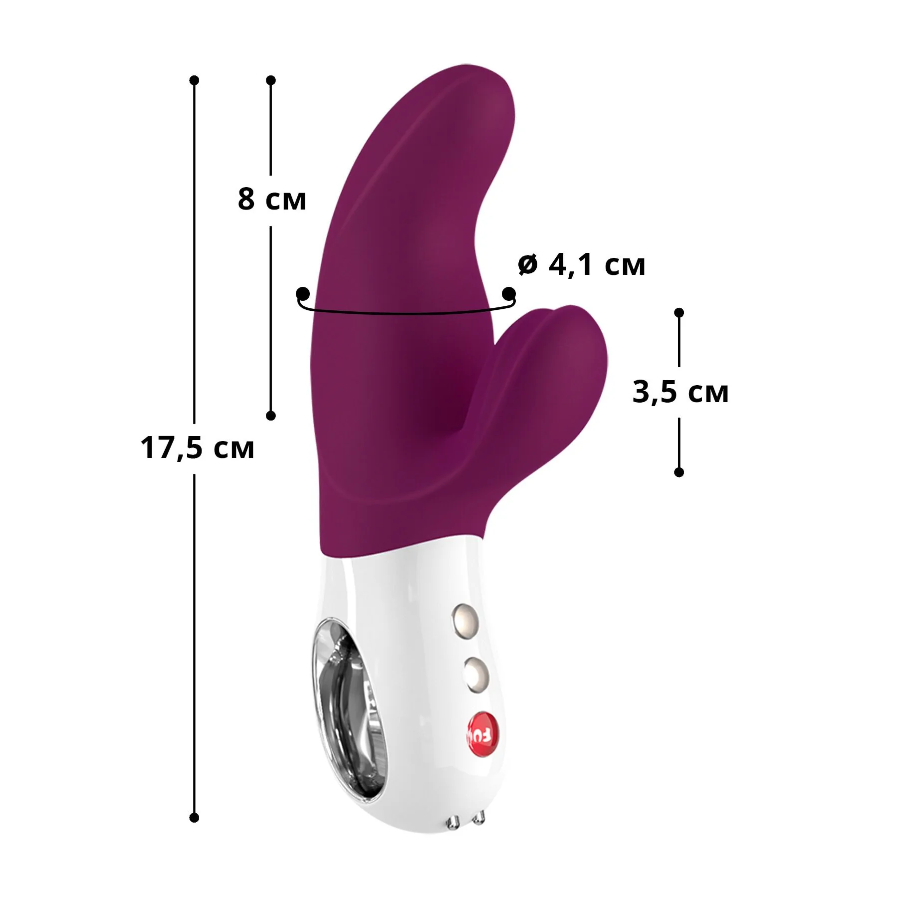 Вібратор-кролик Fun Factory MISS BI grape/white 4 Вібратор-кролик Fun Factory MISS BI grape/white - Зображення 2