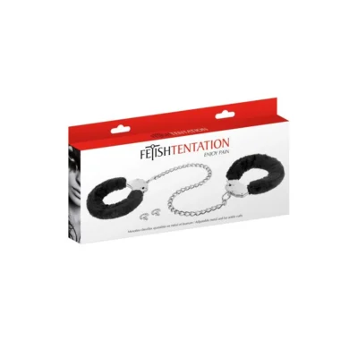 Зображення Поножі Fetish Tentation Adjustable metal and fur ankle cuffs