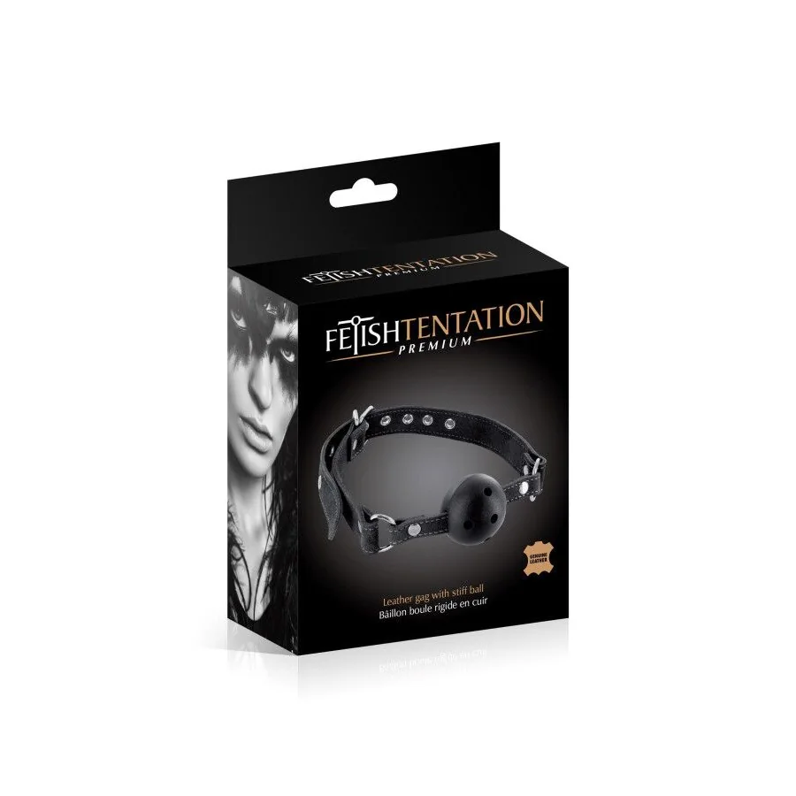 Кляп Fetish Tentation Premium Leather gag with stiff ball 4 Кляп Fetish Tentation Premium Leather gag with stiff ball - Зображення 2