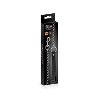 Alternative view of Повідець Fetish Tentation Premium Metal leash with cowhide leather wrist 72cm
