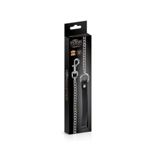 Alternative view of Повідець Fetish Tentation Premium Metal leash with cowhide leather wrist 115cm