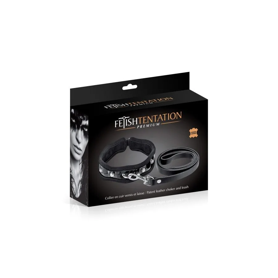 Повідець Fetish Tentation Premium Patent leather chocker and leash 6 Повідець Fetish Tentation Premium Patent leather chocker and leash - Зображення 4