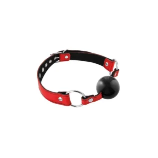Кляп Fetish Tentation Premium Leather gag with silicone ball
