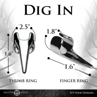 Набір кілець з кігтями Master Series Five-Piece Sensation Claw Rings - Silver 16 Набір кілець з кігтями Master Series Five-Piece Sensation Claw Rings - Silver - Зображення 6