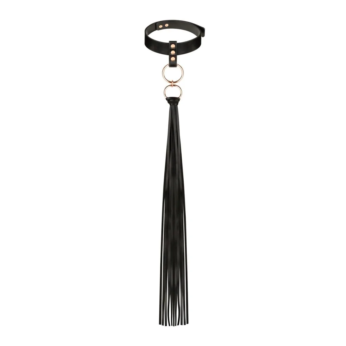 Нашийник с флогером Rosy Gold - Collar with Flogger 3 Нашийник с флогером Rosy Gold - Collar with Flogger