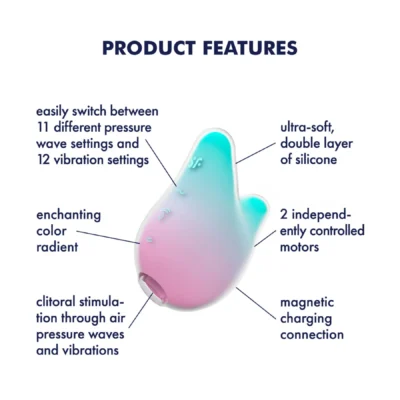 Зображення Вакуумний кліторальний стимулятор Satisfyer Mermaid Vibes Mint/Pink