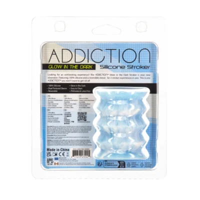 Зображення Мастурбатор ADDICTION Silicone Reversible Stroker – Glow in the Dark