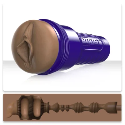 Мастурбатор-вагіна Fleshlight Boost Bang Medium Dark Flesh Turbo Tech