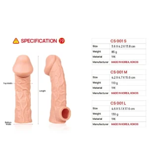 Насадка на член Kokos Cock Sleeve CS 001 12 Насадка на член Kokos Cock Sleeve CS 001 - Зображення 5