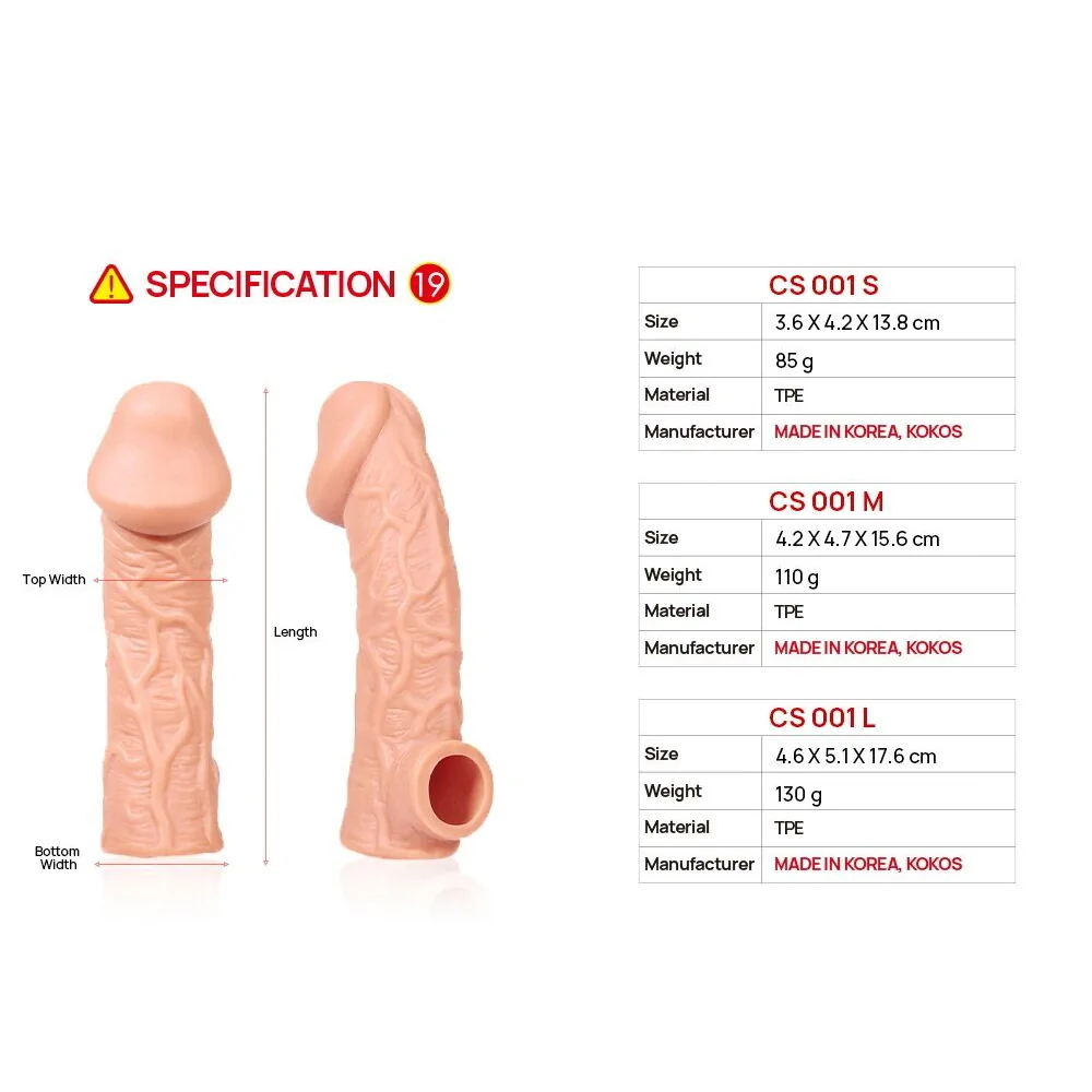 Насадка на член Kokos Cock Sleeve CS 001 7 Насадка на член Kokos Cock Sleeve CS 001 - Зображення 5