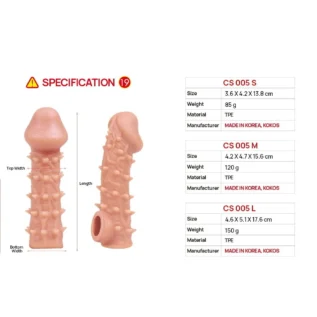 Насадка на член Kokos Cock Sleeve CS 005 12 Насадка на член Kokos Cock Sleeve CS 005 - Зображення 5