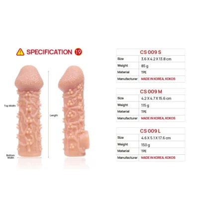 Зображення Насадка на член Kokos Cock Sleeve CS 009 M