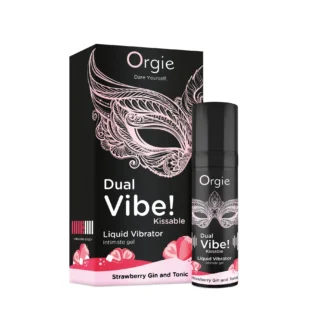 Рідкий вібратор Orgie Dual Vibe! Strawberry Gin & Tonic Kissable Liquid Vibrator 15ml