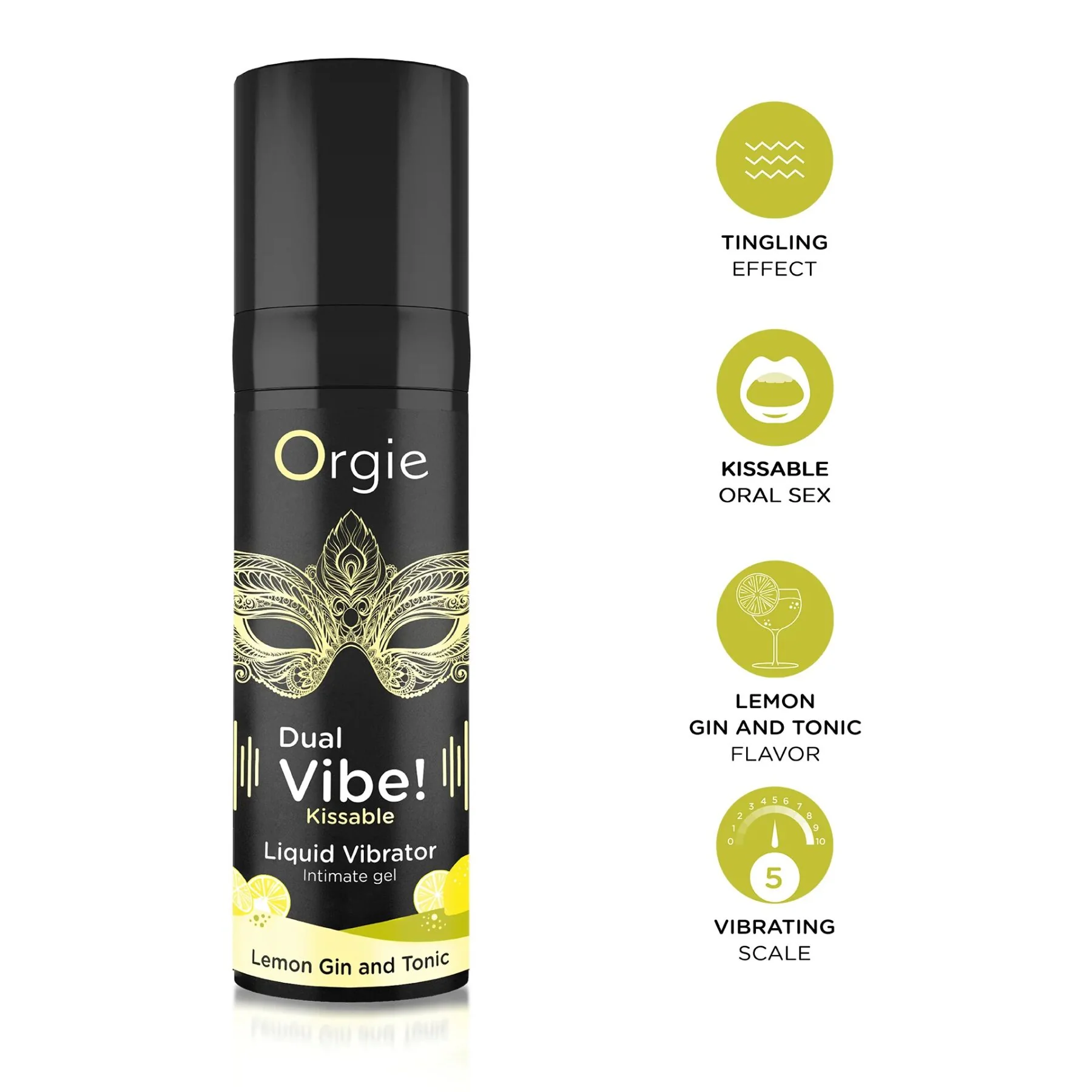 Рідкий вібратор Orgie Dual Vibe! Lemon Gin And Tonic Kissable Liquid Vibrator 15ml 5 Рідкий вібратор Orgie Dual Vibe! Lemon Gin And Tonic Kissable Liquid Vibrator 15ml - Зображення 3