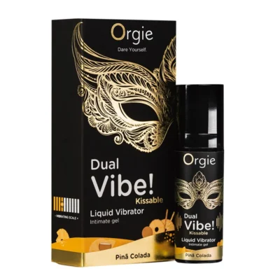 Рідкий вібратор Orgie Dual Vibe! Pina Colada Kissable Liquid Vibrator 15ml