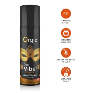 Рідкий вібратор Orgie Dual Vibe! Sex On The Beach Kissable Liquid Vibrator 15ml 8 Зображення Рідкий вібратор Orgie Dual Vibe! Sex On The Beach Kissable Liquid Vibrator 15ml
