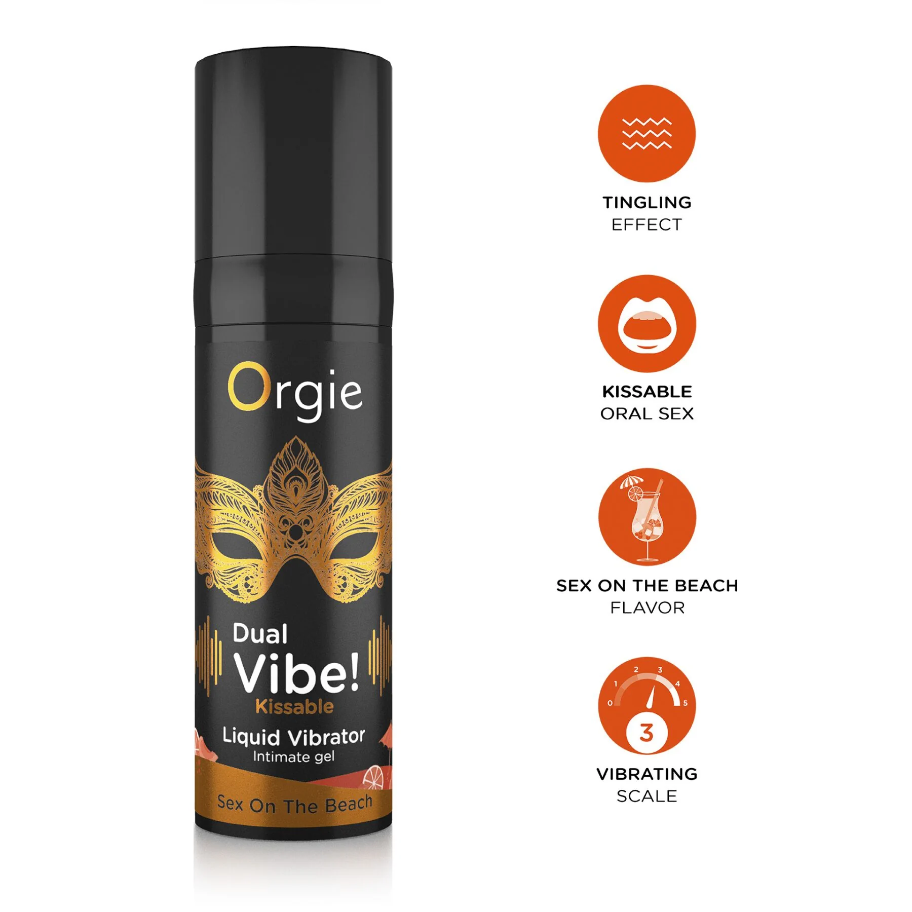 Рідкий вібратор Orgie Dual Vibe! Sex On The Beach Kissable Liquid Vibrator 15ml 5 Рідкий вібратор Orgie Dual Vibe! Sex On The Beach Kissable Liquid Vibrator 15ml - Зображення 3