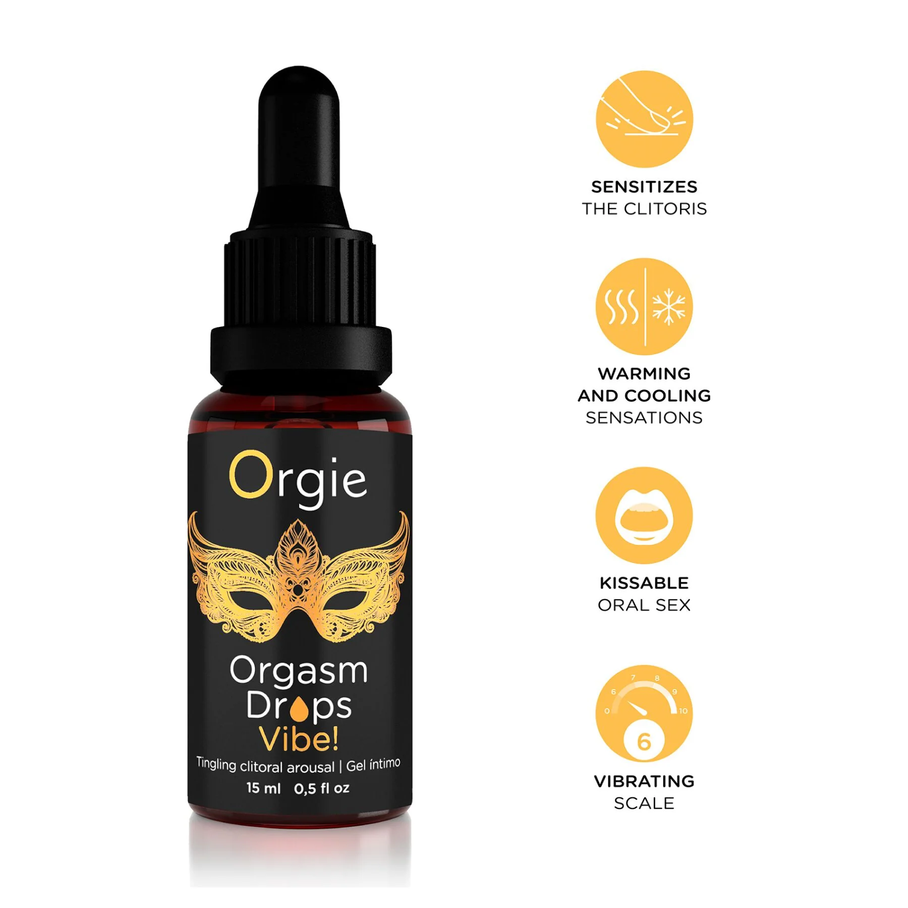 Збуджувальні краплі для клітора Orgie Orgasm Drops Vibe 15ml 5 Збуджувальні краплі для клітора Orgie Orgasm Drops Vibe 15ml - Зображення 3