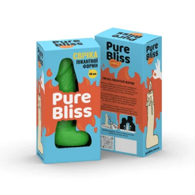 Свічка у вигляді члена Pure Bliss MINI Green 15 Зображення Свічка у вигляді члена Pure Bliss MINI Green