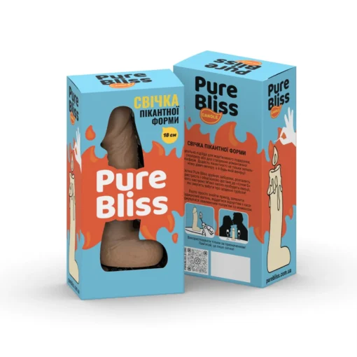 Свічка у вигляді члена Pure Bliss BIG Brown - Зображення 7