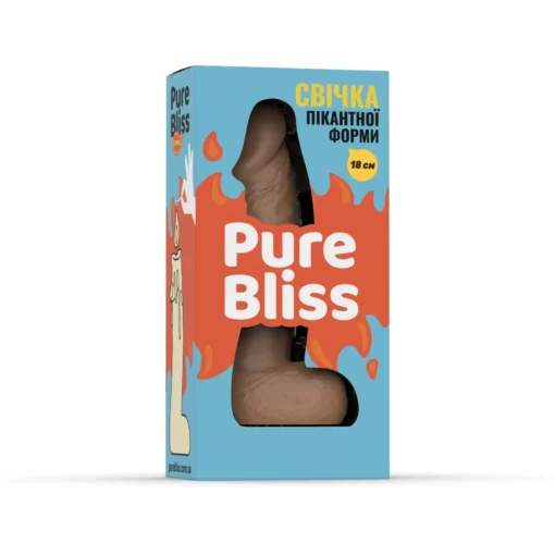Свічка у вигляді члена Pure Bliss BIG Brown - Зображення 6