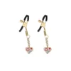Зображення Затискачі для сосків Liebe Seele Nipple Clamps Gold Heart-shaped Flowers on White